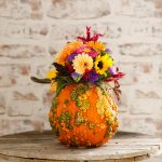 Thanksgiving Pumpkin Ceramic Arrangement