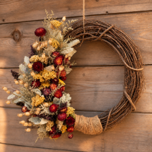4. Fall Dried Flower Grapevine Wreath Workshop
